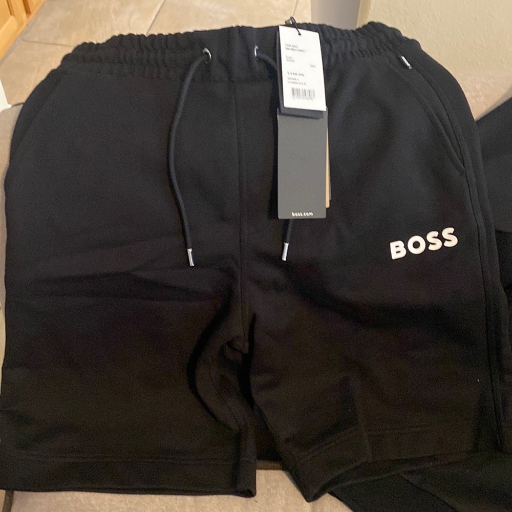 Hugo Boss relaxed terry cloth shorts